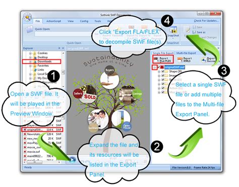 sothink swf decompiler convert swf  flaflex swf  html