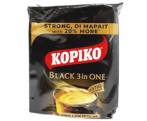 Kopiko Black 3 In 1 One Strong Rich Coffee Mix 10 Packs X 30g