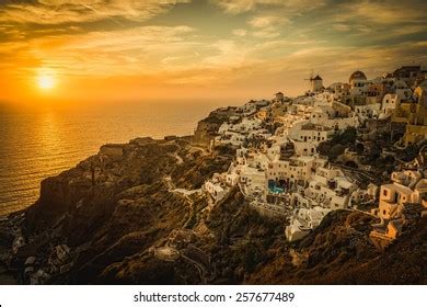 Santorini Volcano Sunset Royalty-Free Images, Stock Photos & Pictures ...