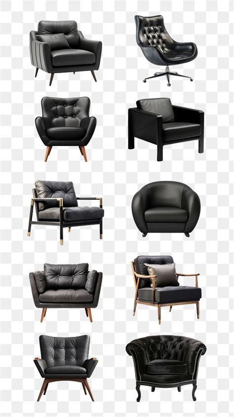 Black Armchair Png Element Set Premium PNG Rawpixel