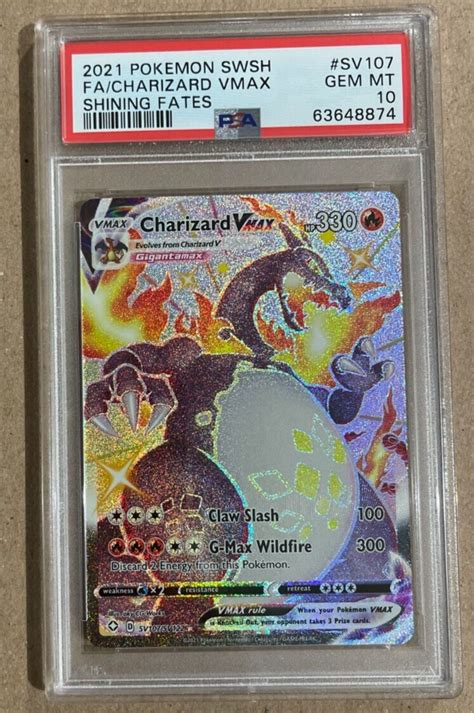 Mavin Pokemon Shining Fates Sv Charizard Vmax Psa Shiny