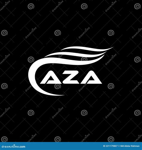 AZA Letter Logo Design On Black Background.AZA Creative Initials Letter ...