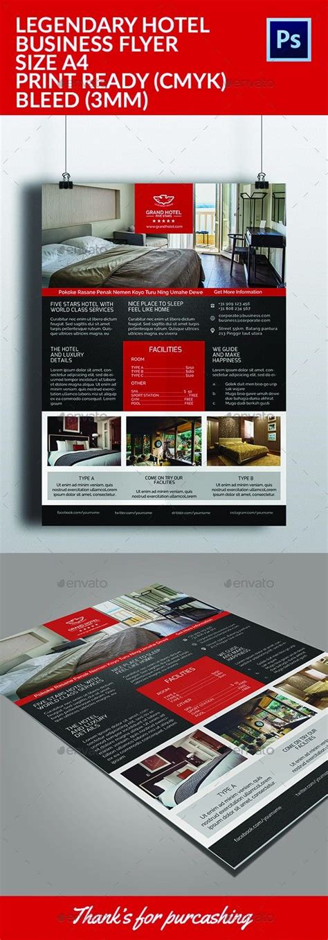 Legendary Hotel Flyer Template | Brochure design, Hotel marketing design, Flyer template