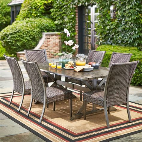 Hampton Bay Carleton Place Piece Patio Dining Set Rxhd Set The