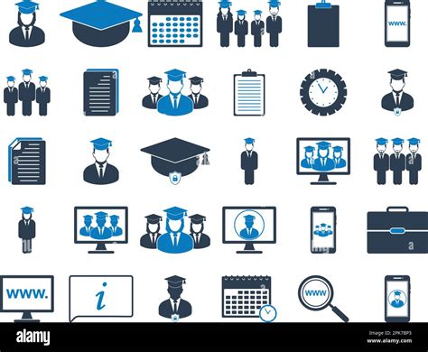 Education Icon Set Flat Style Vector Eps Stock Vector Image Art Alamy