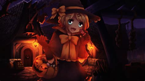 Rin Kagamine Halloween Wallpaper By Fatahisa On Deviantart