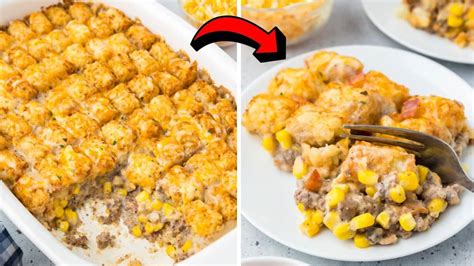 Easy Cowboy Tater Tot Casserole Recipe