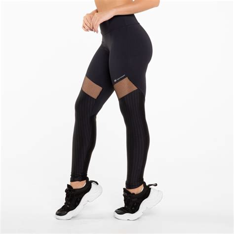 Calça Legging Preta Tela Whitney Avvi