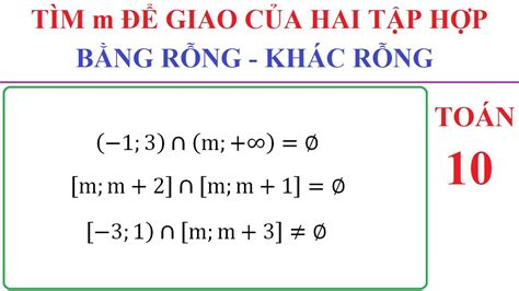 A Giao B Khác Rỗng Khi Nào Điều Kiện Và Ví Dụ Minh Họa