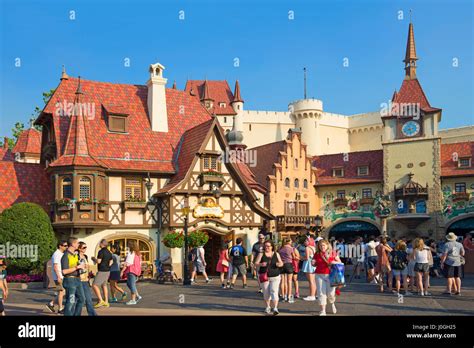 Epcot Germany Pavilion, People, Disney World, Orlando Florida HS Stock ...