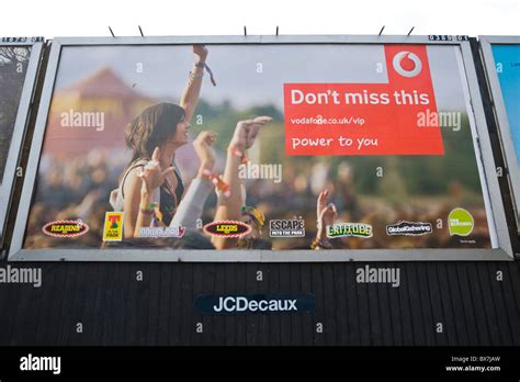 Jcdecaux Billboard Site Featuring Advertising Poster For Vodafone Vip