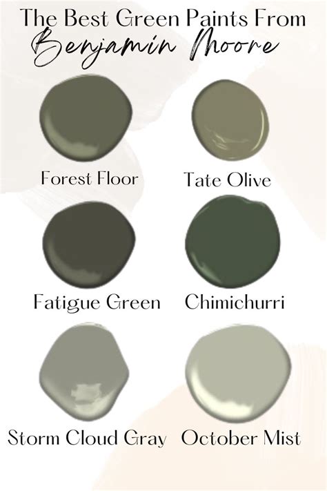 The Best Green Paint Colors From Benjamin Moore Green Paint Colors