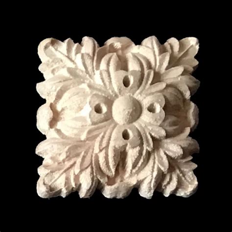 Wood Carving Appliques for Furniture Cabinet Unpainted Wooden Mouldings Decal Decor Figurines ...