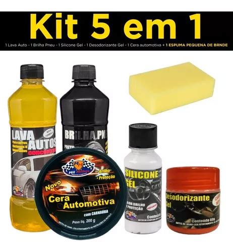 Kit Em Limpeza Automotiva Shampoo Pretinho Cera Mercadolivre