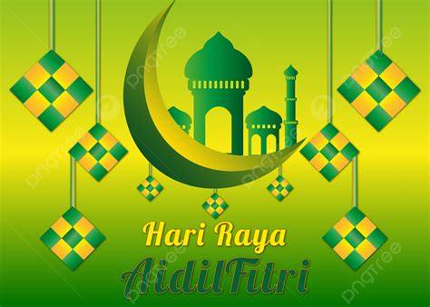 Background Vektor Selamats Hari Raya Aidilfitri Desain Festival Hari