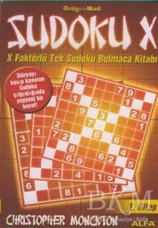 Sudoku X 1 Kitap X Faktörlü Tek Sudoku Bulmaca Kitabı Bkmkitap