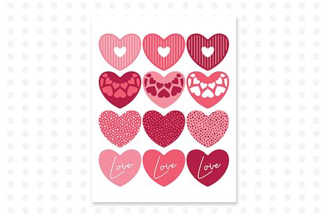 Valentine S Printable Cupcake Toppers By Craftartshop Thehungryjpeg