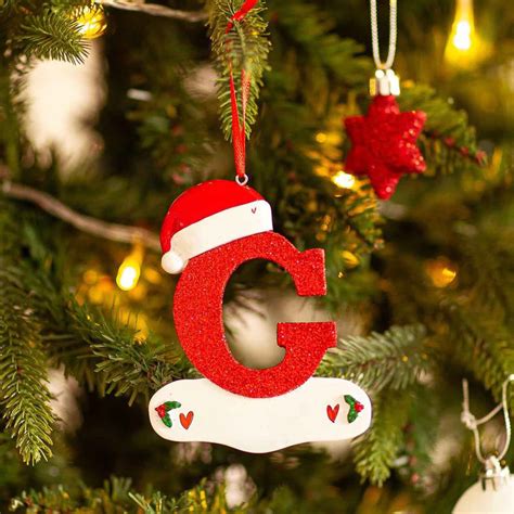 Personalized Christmas 26 Letter Ornaments Personalized Christmas ...