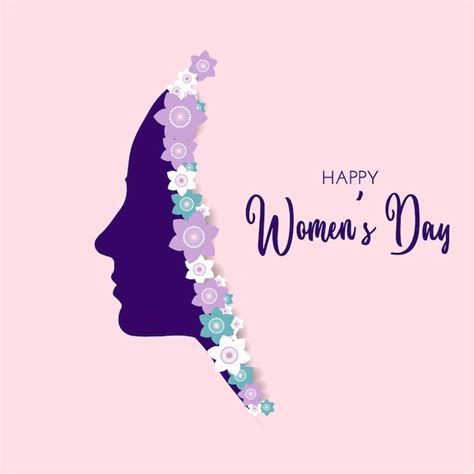 Premium Vector International Womens Day Greeting Card Vector Illustration