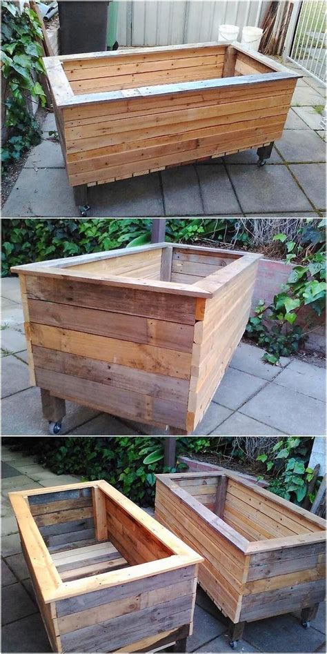 Pallet Planter Boxes Garten pflanzkästen Pflanzenkasten Palettengarten