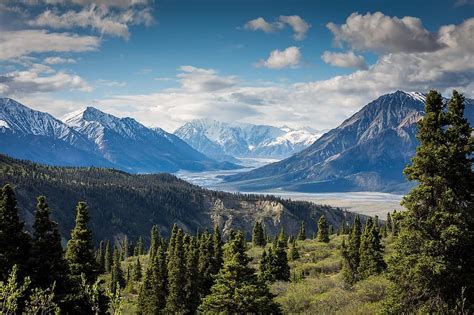 Landscape Lake Mountain Sky Clouds Sunset Nature Forest Scenic