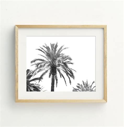 Palm Tree Art Print Black and White Palm Tree Printable Wall - Etsy