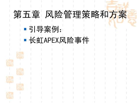 第五章 风险管理策略和方案word文档在线阅读与下载无忧文档