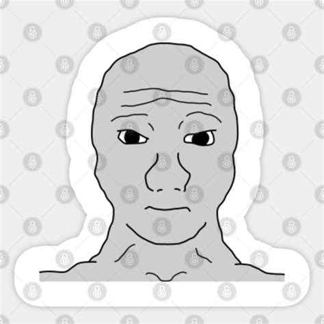 Grey Wojak Wojak Meme Sticker Teepublic