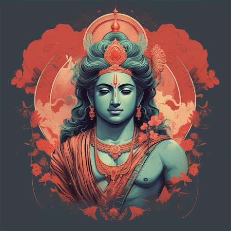 Premium Ai Image Hindu God Sri Rama With Bow And Arrows Shree Ram