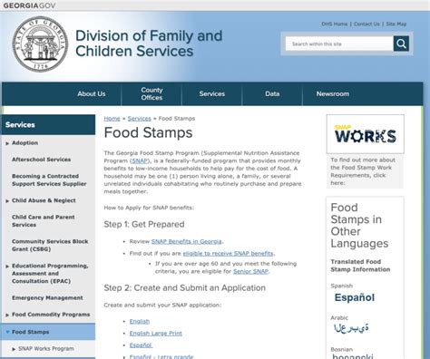 Georgia Food Stamps And Ebt Guide Low Income Finance