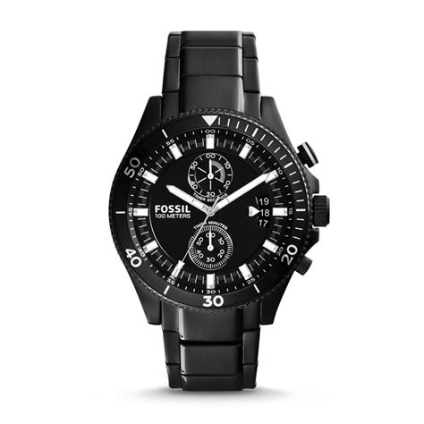 Fossil Wakefield Chronograph Stainless Steel Watch Black Ch2936 Fossil®