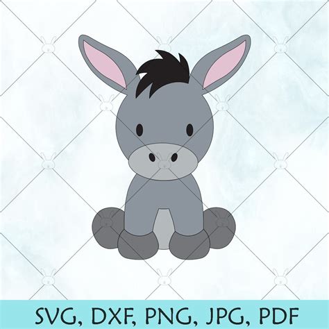 Donkey SVG / Baby Donkey SVG / Donkey Silhouette / Donkey Vector / Baby ...