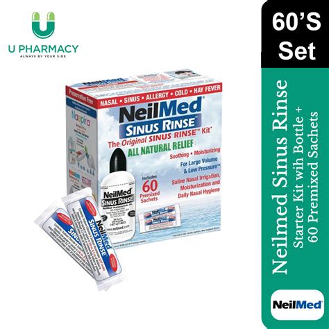 U Pharmacy Neilmed Sinus Rinse Starter Kit 1 Bottle 10 Sachets