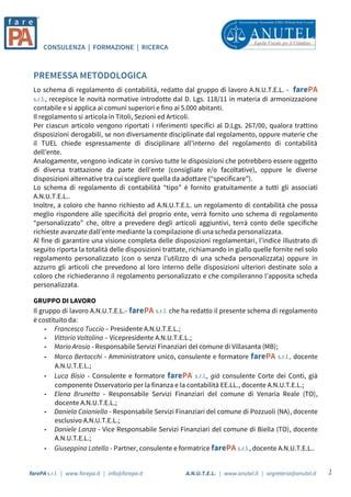 Anutel Fare Pa Presentano Il Regolamento Di Contabilit Pdf