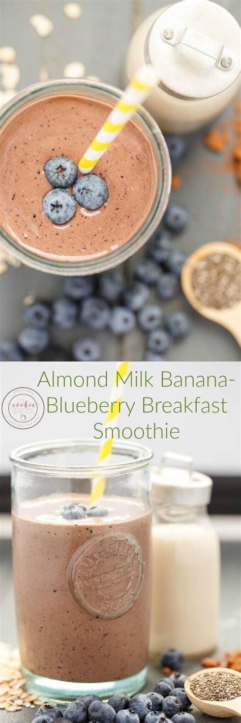 Almond Milk Banana Blueberry Breakfast Smoothie