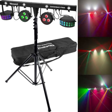 Beamz Showbar Free Complete Lighting Bar With Stand Bag Bax Music