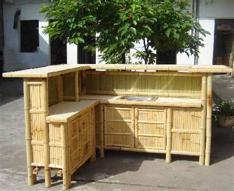 bamboo tiki bar counter