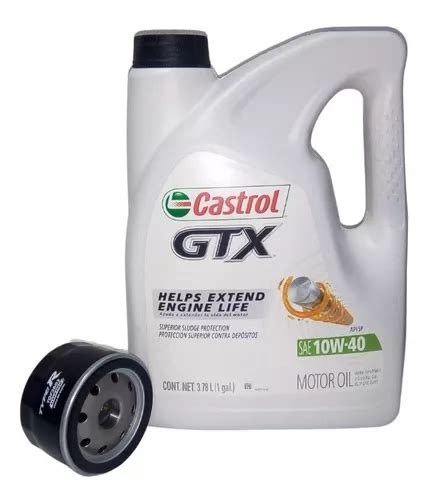 Kit Cambio Aceite Renault Castrol Gtx 10w40 Galon Filtro Cuotas Sin