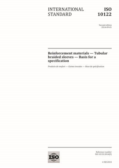 ISO 10122:2014 - Reinforcement materials - Tubular braided sleeves ...