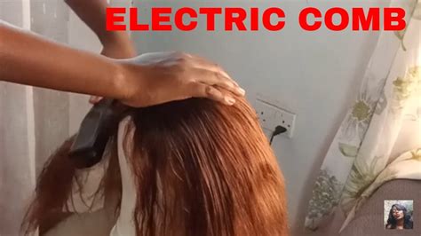 Using My New Electric Hot Comb To Straighten My Wig Is It Worth It🥰🤗 Youtube