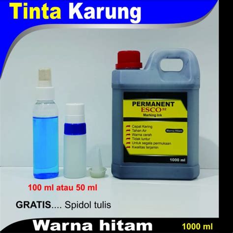 Jual Tinta Karung Esco Tinta Spidol Permanen Hitam Ml Shopee