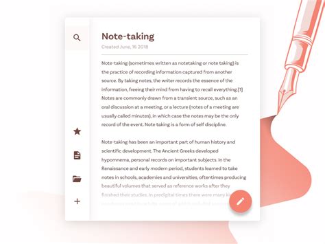 Notes Widget by Ines Krachun on Dribbble