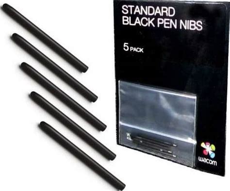 Wacom Standard Nibs For Intuos Cintiq Bamboo Pen Pack Black Ack