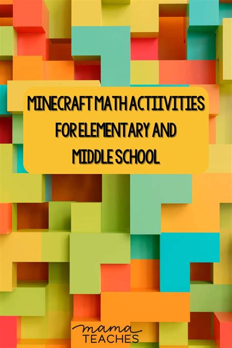 Minecraft Math Activities for Elementary and Middle School - Mama Teaches