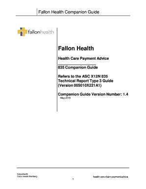 Fillable Online Companion Guide Fallon Community Health Plan Fax