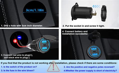 Amazon Newest 12V USB Outlet Ouffun 66W 12V USB C Car Charger