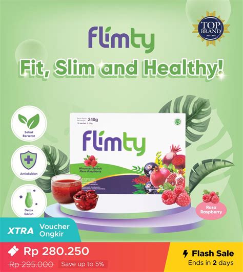 Flimty Fiber - 1 Box (isi 16 sachet) - Raspberry - Flimty Fiber Official