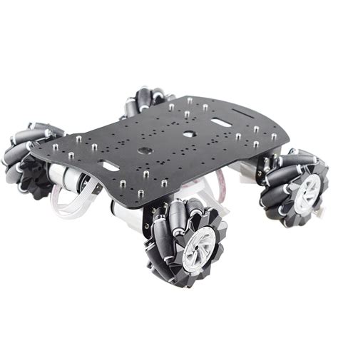 Moebius 4wd 80mm Mecanum Wheel Robot Car Chassis Kit With Dc 12v