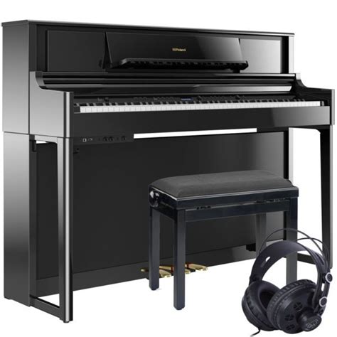 Roland Lx Polished Black Digital Piano Package Digitalpiano Wide