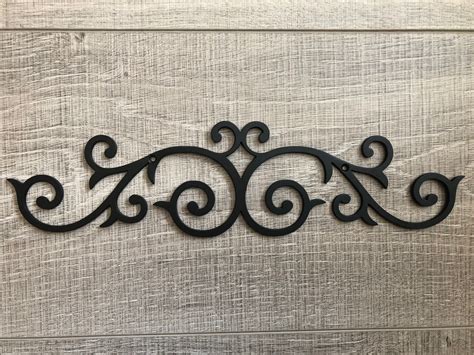 metal scroll metal home decor metal wall decor farmhouse wall decor